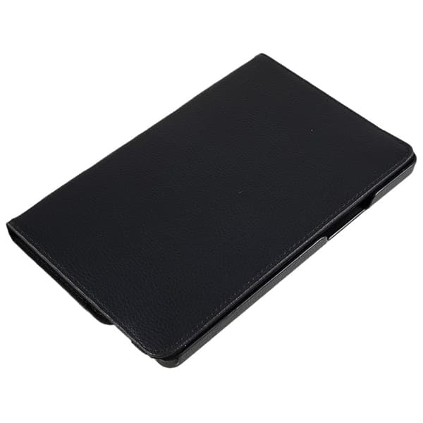Litchi-etui med roterende stativ for Lenovo Tab M9 Black