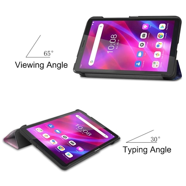 Mønster Trifoldet stativbetræk Lenovo Tab M7 (3. generation) - Nebula Purple