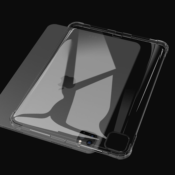 För iPad Pro 13 (2024) Transparent Surfplattfodral TPU Baksidesskydd Transparent