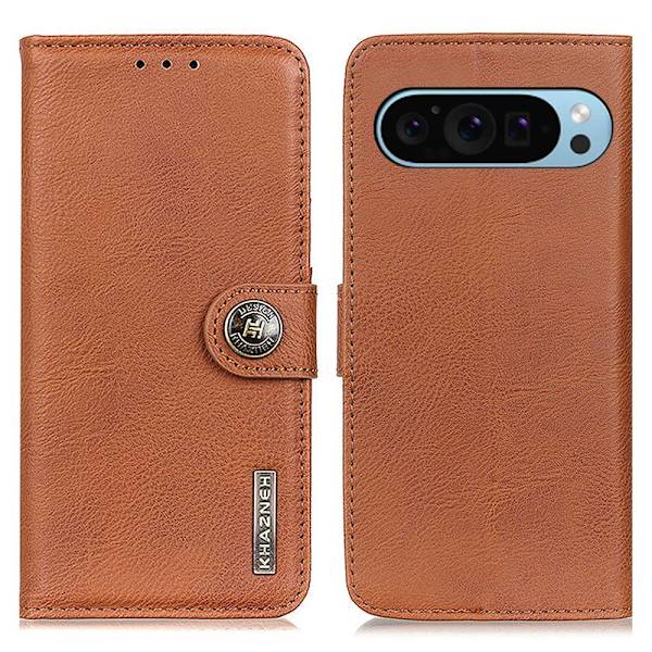 KHAZNEH tegnebogstaske til Google Pixel 10 Pro / 10 / 9 Pro / 9 Brown