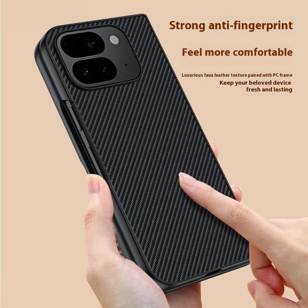 Telefoncover til Google Pixel 10 Pro Fold med kulfibertekstur Black