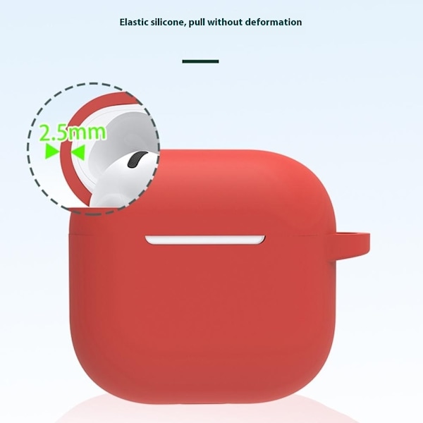 For AirPods 4 6 i 1 tilbehør Veske Stroppholder Ørekroker Halsstropp Nøkkelring - Grå Grey
