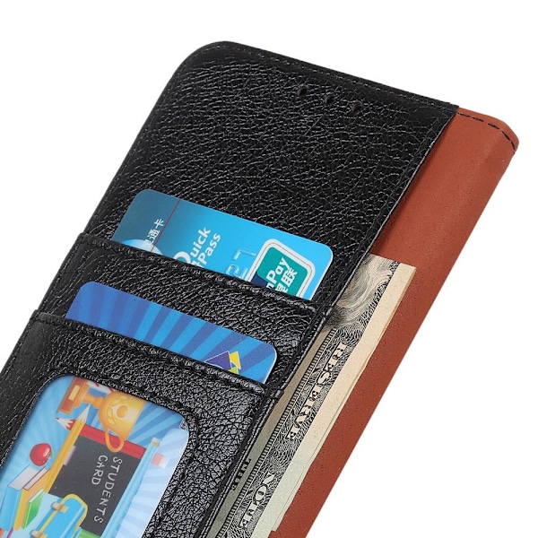 Huawei P Smart 2021 Textured Split Leather Wallet Case Black