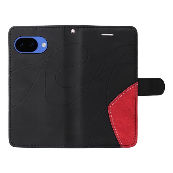 il Google Pixel 10a Pungcover med Stander Tofarvet Design - Sort Black
