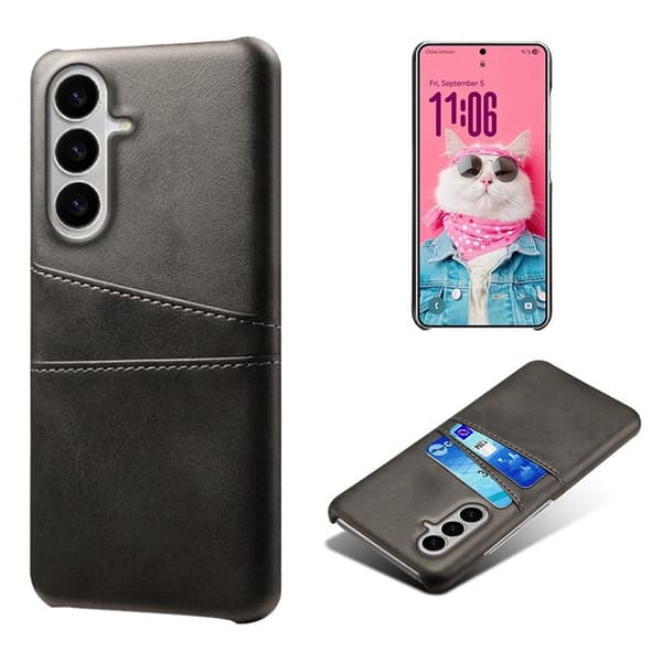 Mobildeksel med doble kortlommer for Samsung Galaxy S26 Black