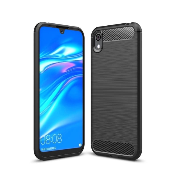 Huawei Y5 2019/Huawei Honor 8S Carbon Fiber Texture Børstet TPU Black