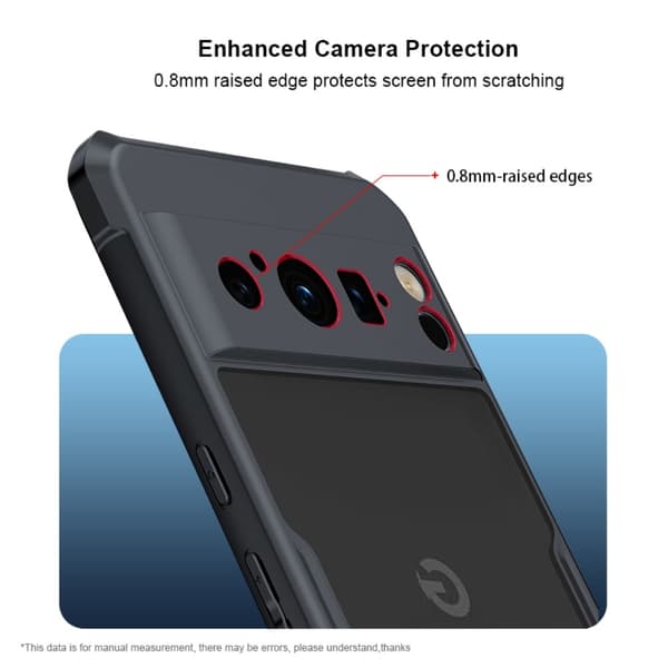 XUNDD bagcover til Pixel 8 akryl+TPU telefonetui Black