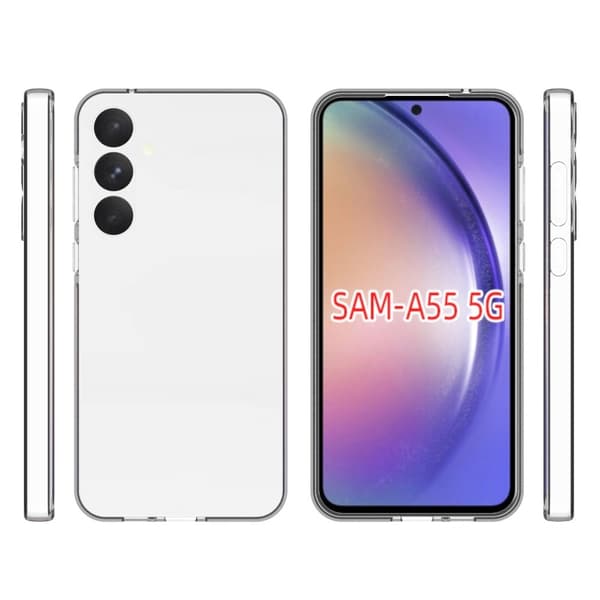 Samsung Galaxy A55 Case TPU Cover Bagside Transparent