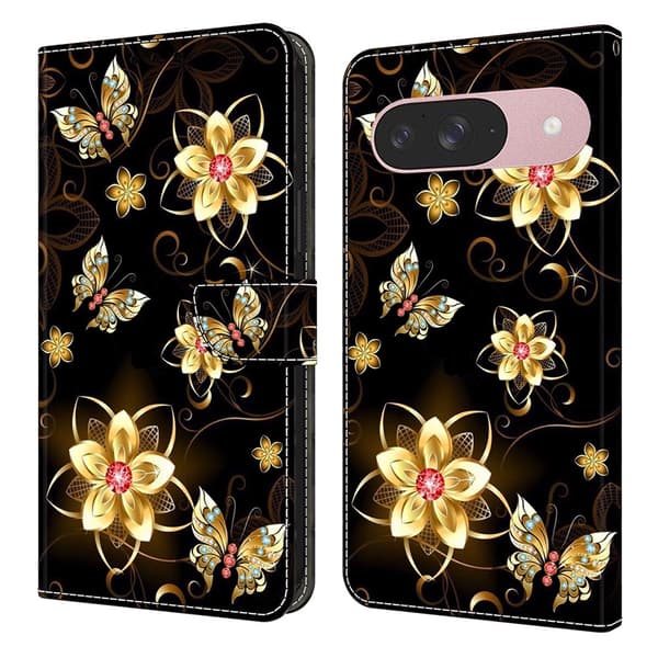 Til Google Pixel 10 Pro / 10 / 9 Pro / 9 Plånboksfodral Mønstertrykt PU-læder Flip Stativ Mobilcover Multicolor