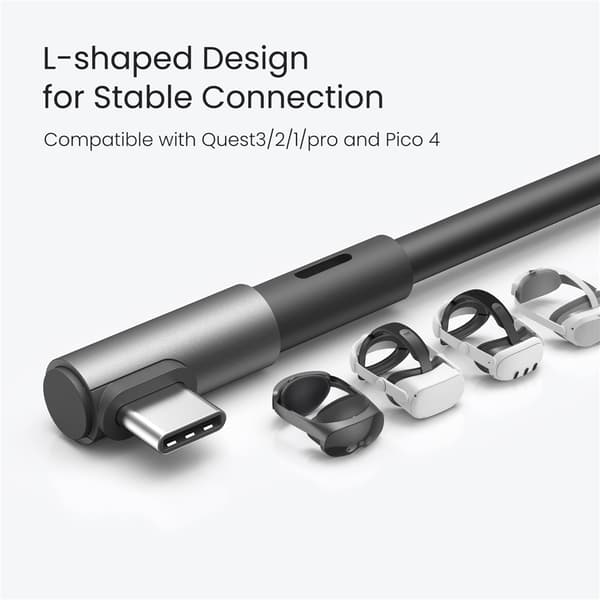 Ladekabel QC-8.5 5M VR-headset USB 3.0 dataoverføring høyhastighets Black