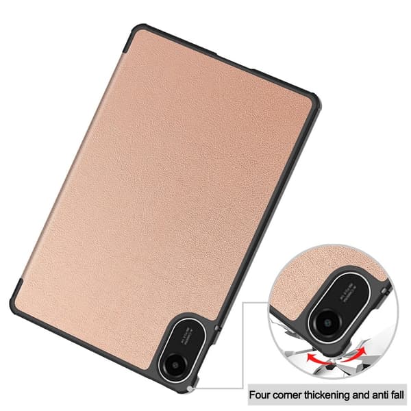 För Xiaomi Redmi Pad 2 Fodral Stöttåligt Ställbart Tabletfodral Rosa guld
