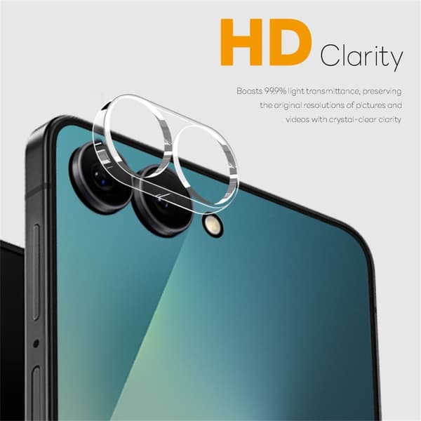NORTHJO 2 stk Kameralinsebeskyttelse til Samsung Galaxy Z Flip8 Transparent