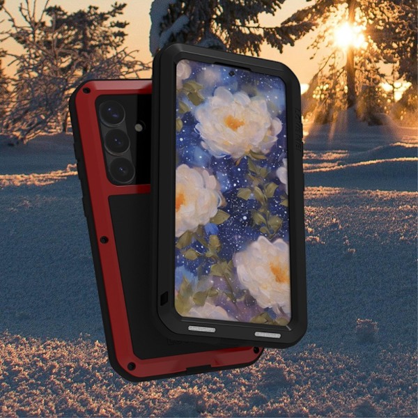 Samsung Galaxy S25 Case Armor suojakotelo Kuori + karkaistu lasi Black