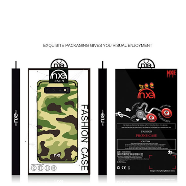 NXE Camouflage Pattern TPU Phone Case Samsung Galaxy S10 Plus - Light Green Green