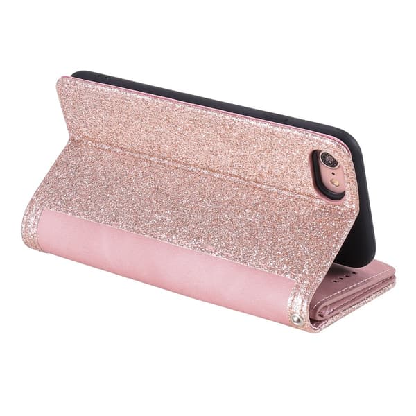 Til iPhone 17e / 16e Deksel med Glidelås og 9 Kortspor Pink gold
