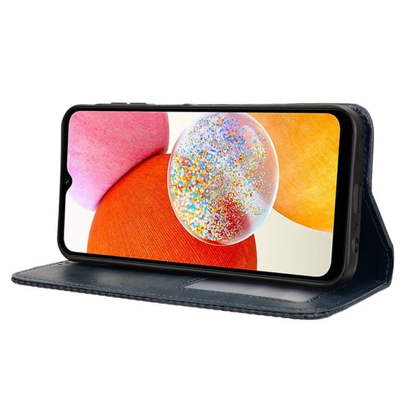 Lommebok Stativ Flip Telefonveske for Samsung Galaxy A15 5G - Blå Blue