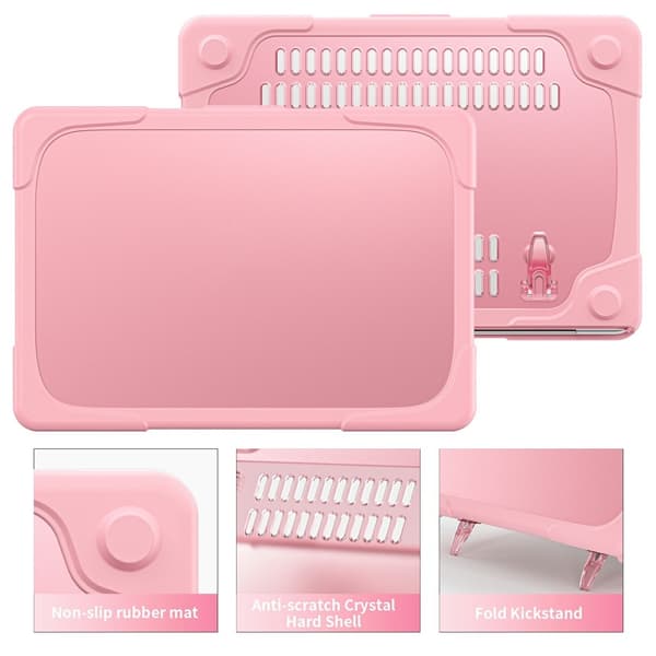 Laptopdeksel med Stativ for MacBook Neo 13 tommer (2026) Pink