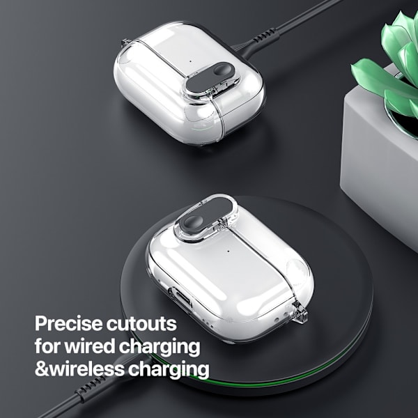 AirPods 4 -kotelolle DUX DUCIS PC+TPU Bluetooth-kotelo / kuori koukulla - Läpinäkyvä Transparent