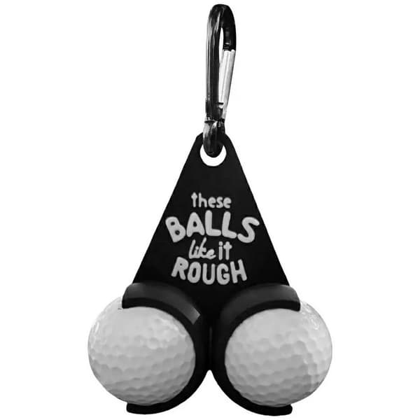 Golfbollshållare Roliga bokstäver Dubbla golfbollar Golfpresent - Stil B Svart