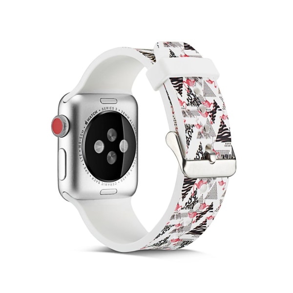 Silikon klokkerem til Apple Watch 4 40mm, 3/2/1 38mm - Flamingo Multicolor