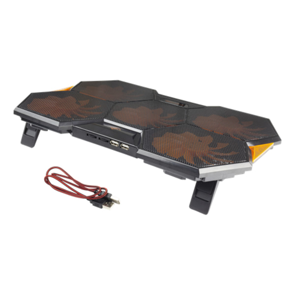 DELTACO GAMING Laptop cooler, 5x140mm fans Black