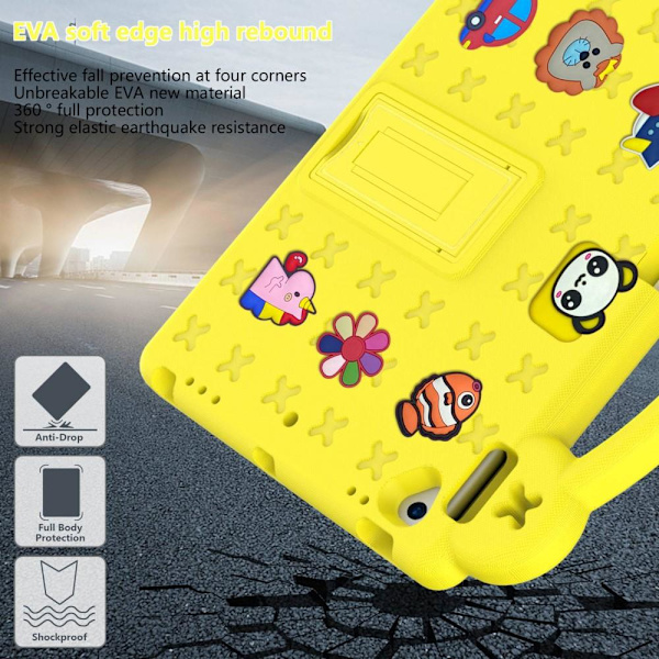 Apple iPad 10.2 2021 2020 2019 Stødsikker EVA-skumstativskal - Gul Yellow
