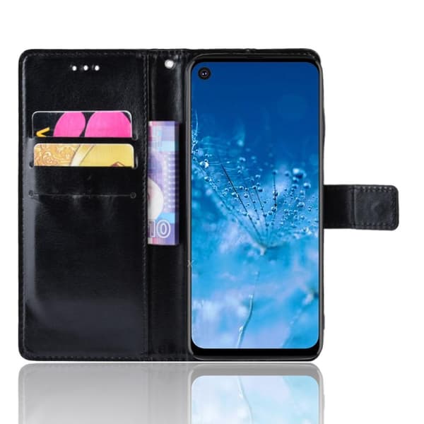 Motorola One Action Crazy Horse Lompakkoteline Black
