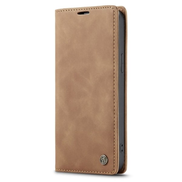 CASEME Retro lompakkokotelo iPhone 14 Pro Max - vaaleanruskea Brown
