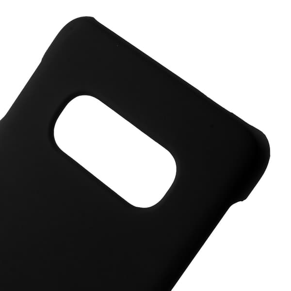 Rubberized Hard Plastic Phone Kansi - Samsung Galaxy S10e - Musta Black