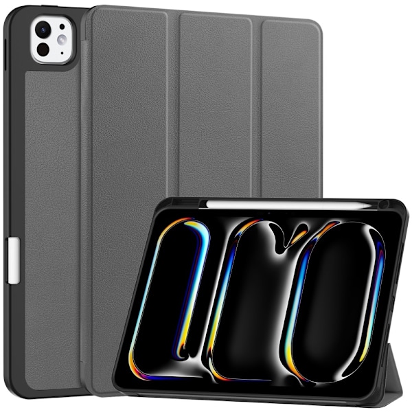 Till iPad Pro 11 (2024) Slim fit tri-fold fodral Pennfack - Grå grå
