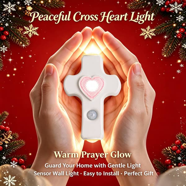 Cross vegglampe, oppladbart nattlys, bevegelsessensor, dimbar, magnetisk – hvit White