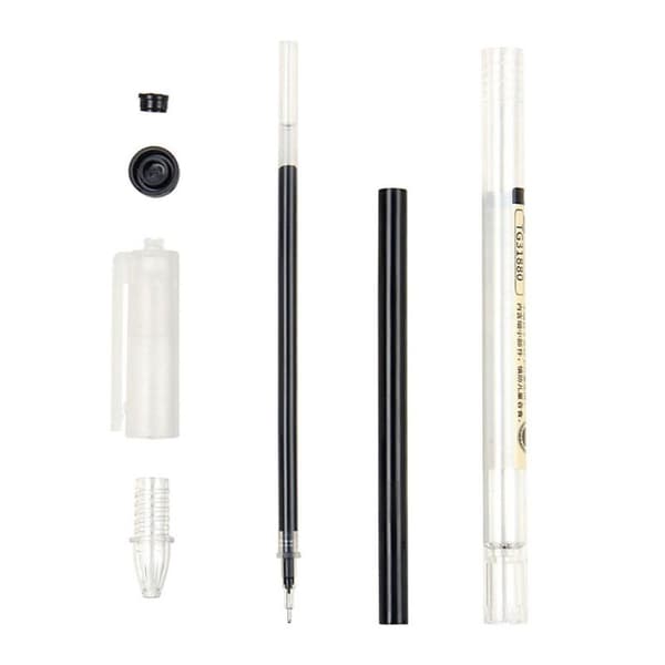 0.35mm Gel Pen Roller Ball Pens Office Student Exam - Black 3 pcs Black