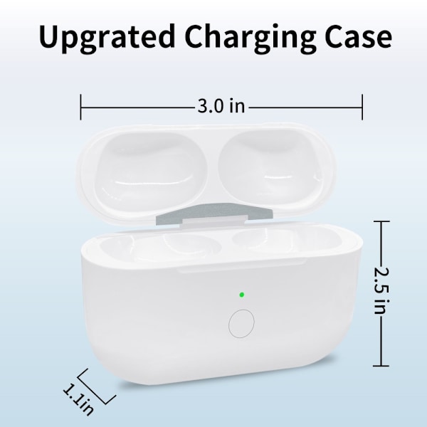 Til AirPods Pro 2 / Pro opladningsetui Indbygget 680mAh batteri trådløs opladning White