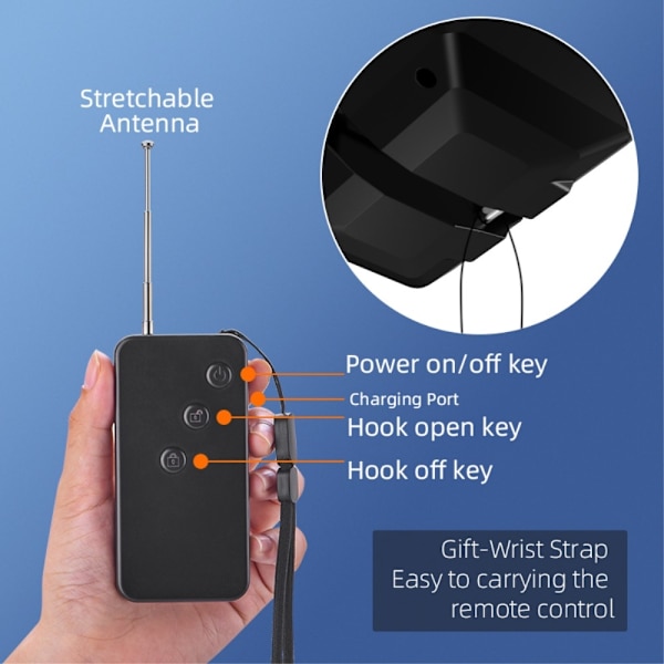 Drone Droner Throw Move Leave Airdrop system fjernbetjening Black