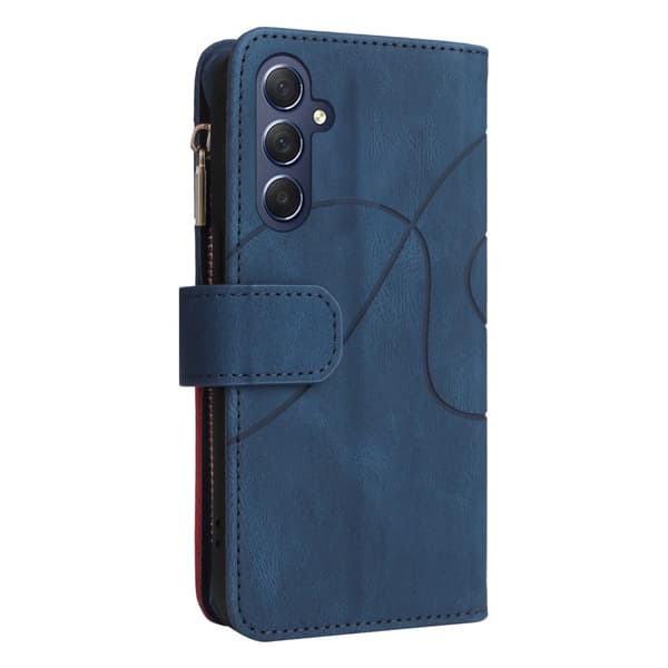 KT Multifunksjons Serie-5 For Samsung Galaxy A16 Telefonveske Blue