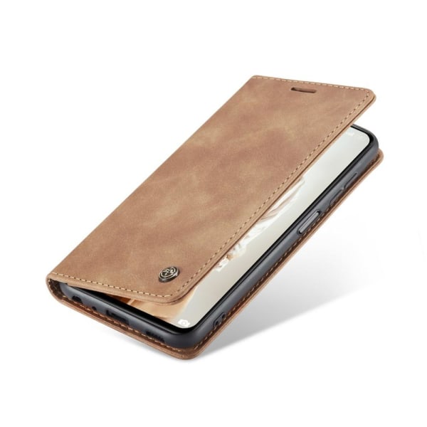 CASEME Retro Wallet Case for Xiaomi Redmi Note 10 4G/Note 10S - Brown Brown