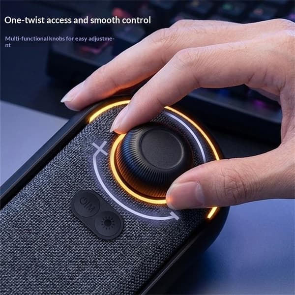 ERAZER Gaming-soundbar – RGB-belysning, Bluetooth 5.3, USB-drevet Black