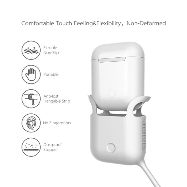DAITE Soft Silicone Apple Airpods Ear Phone Protector Kansi with Anti - lost Wire