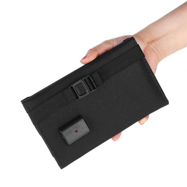 20W Bærbar Solcellepanel Strømstasjon Generator USB-lader Black
