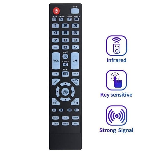 Fjärrkontroll Ersättning för ELEFW248 För Element TV Svart
