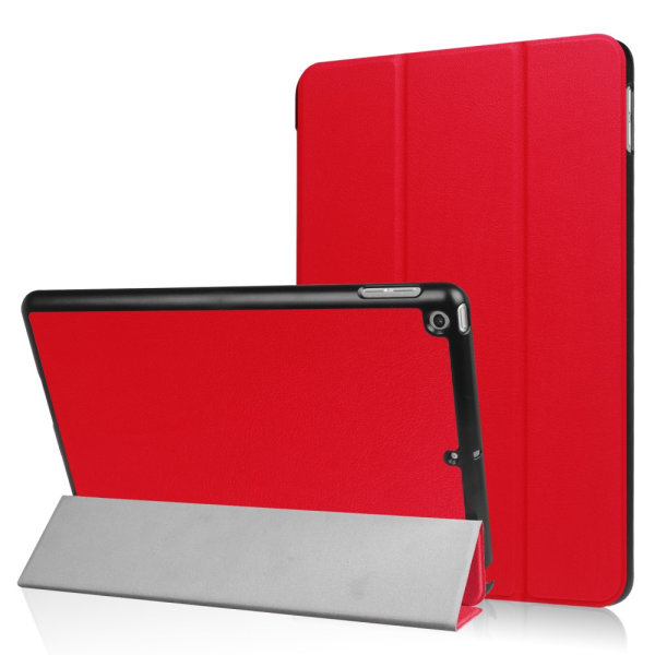 Til iPad 9.7 (2018)/9.7 (2017) Trifoldet etui - Rød Red