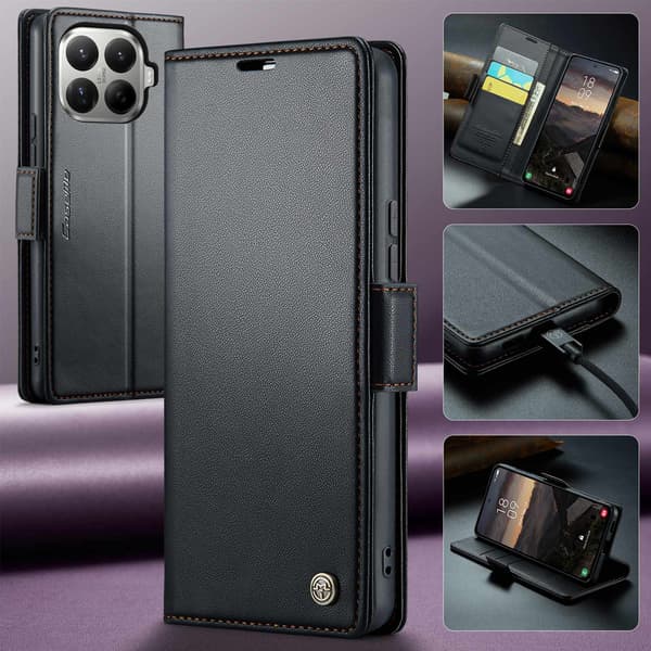 CASEME Till Xiaomi 17T Plånboksfodral Svart