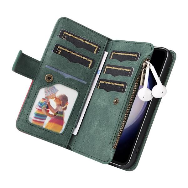 KT Multifunktion Series-5 Til Samsung Galaxy S23 FE Telefontaske Green
