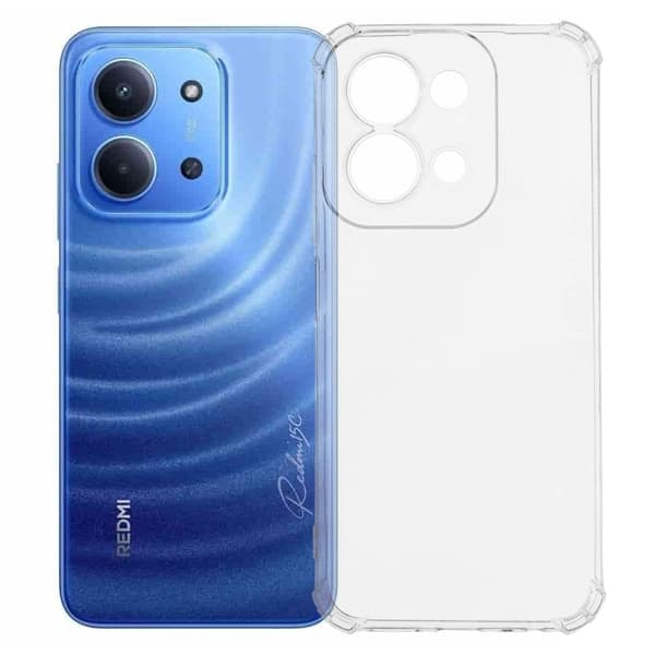 Til Xiaomi Redmi 15C Etui TPU Shell Bagcover Forstærkede Hjørner Transparent