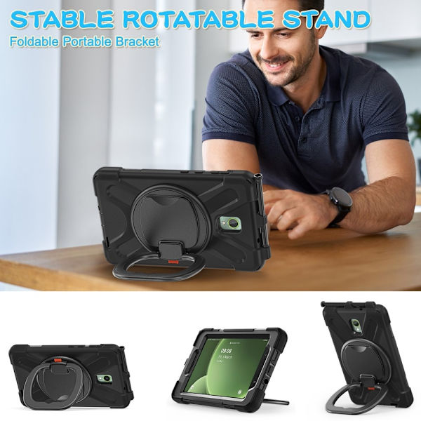 Etui med stativ for Samsung Galaxy Tab Active5, Tablettdeksel Black