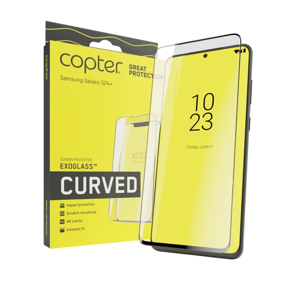 Copter Exoglass Samsung Galaxy S24+ Curved Frame Svart Svart