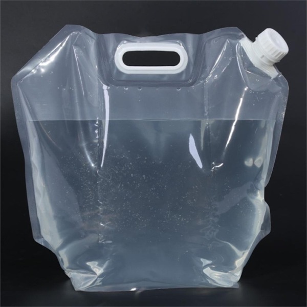 hopfällbar vattenbehållare Nöd Överlevnad Vattenförvaring - 10L Transparent