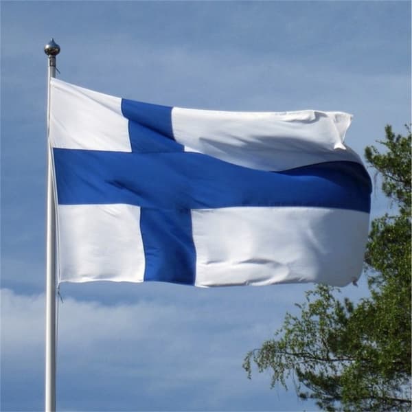 Finland Flagg 90x150 cm banner utendørs innendørs festdekorasjon Blue