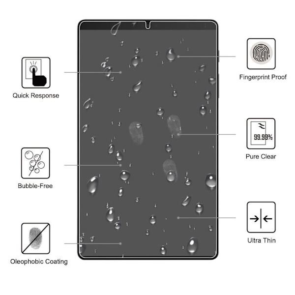 Karkaistun lasin näytönsuoja Samsung Galaxy Tab A7 Lite Transparent