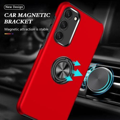 Samsung Galaxy S23+ Hybrid Deksel Med Fingerring - Rød Red